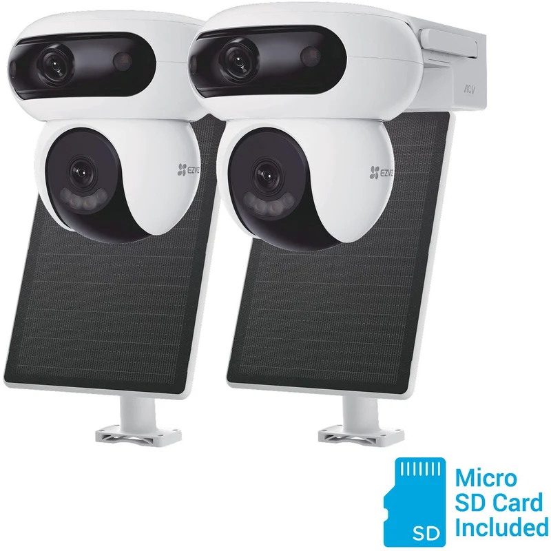 EZVIZ HB90 Dual 3K Security Camera with Solar Panel (2 Pack)