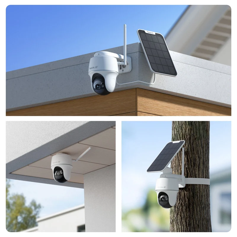Reolink Argus PT Ultra 4K Pan Tilt Wireless Automatic Tracking Battery Security Camera 2 Pack (White)