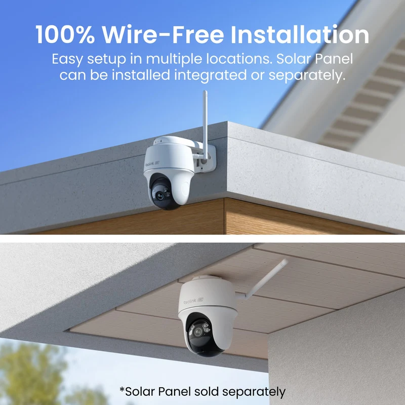Reolink Argus PT Ultra 4K Pan Tilt Wireless Automatic Tracking Battery Security Camera (White)