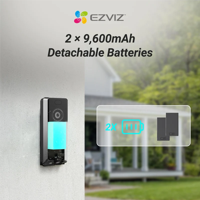 EZVIZ EP8 Ultra Dual Camera Video Doorbell with Chime
