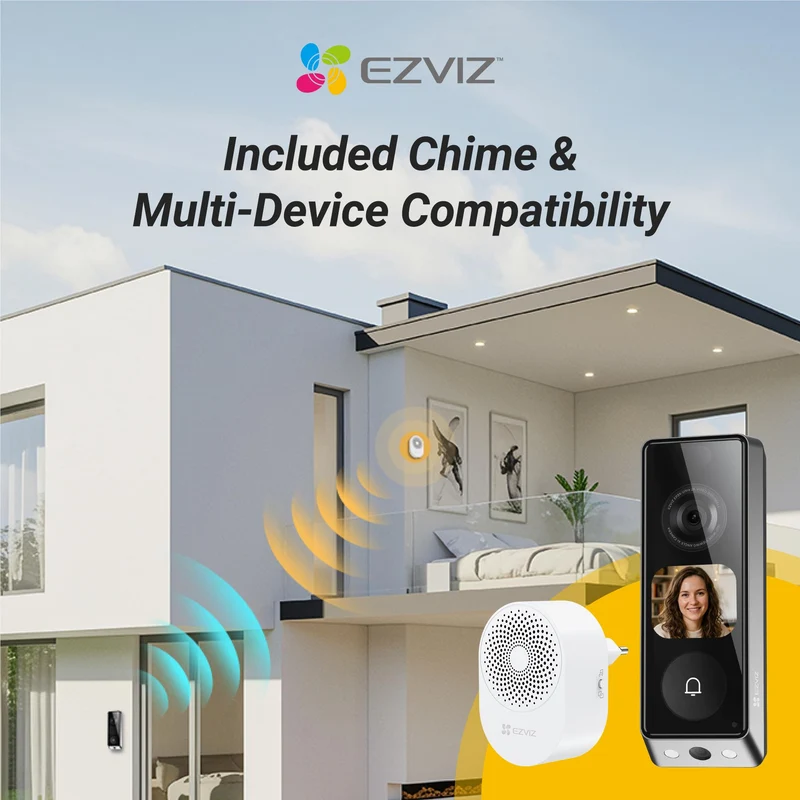 EZVIZ EP8 Ultra Dual Camera Video Doorbell with Chime