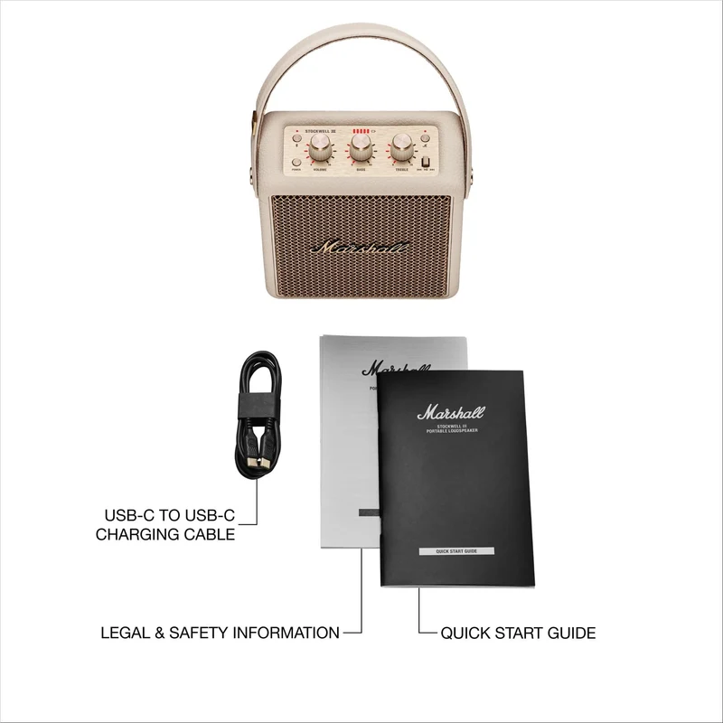 Marshall Stockwell III Portable Bluetooth Speaker (Cream)