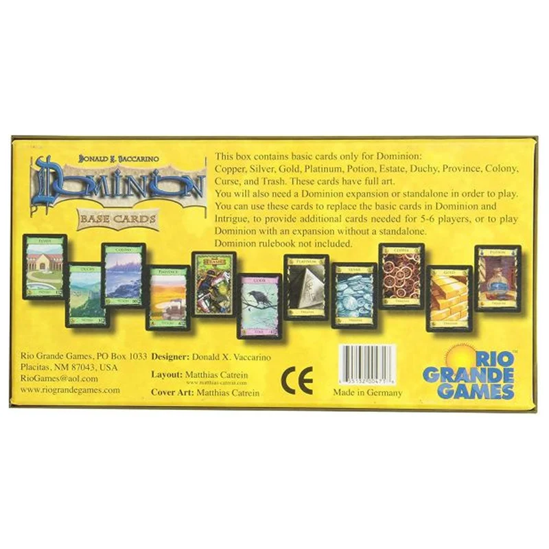Rio Grande Games Dominion Base Cards