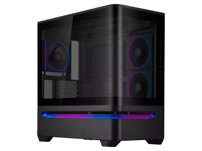 ASUS Prime AP202 ARGB Curved Tempered Glass Mid-Tower Case - Black