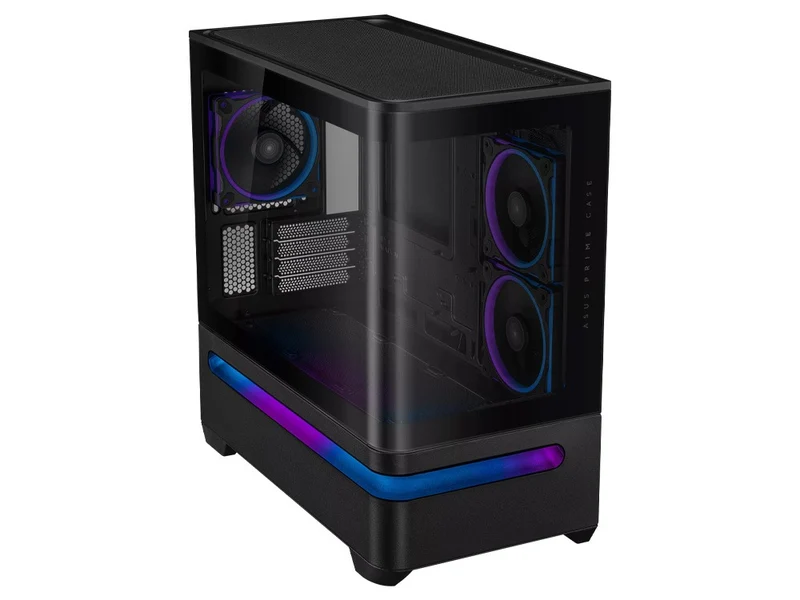ASUS Prime AP202 ARGB Curved Tempered Glass Mid-Tower Case - Black